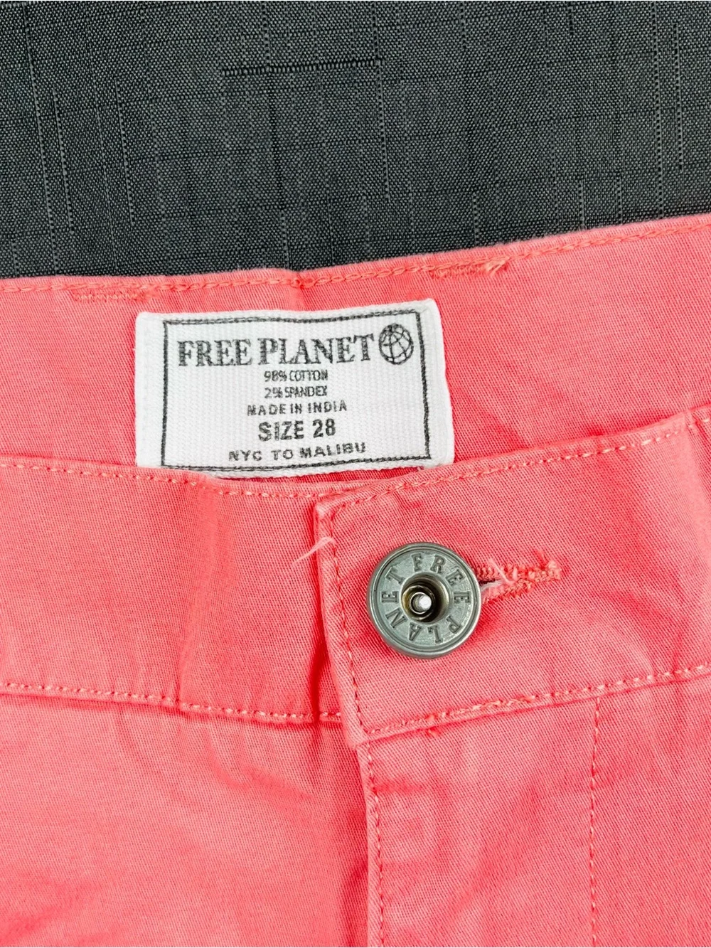 Free Planet Coral-Red Men's Flat Front Shorts